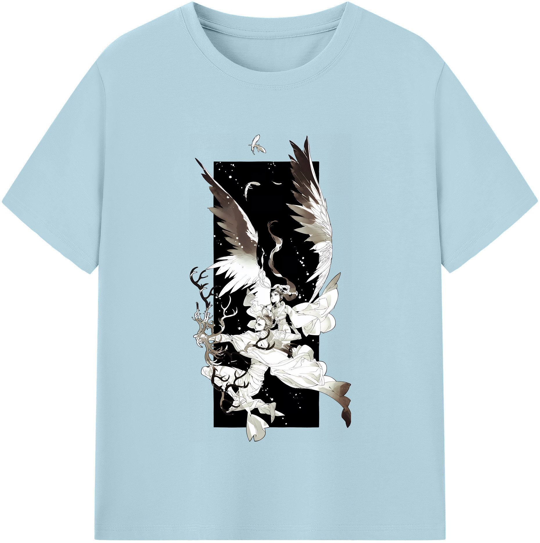 （画像用） Ne Zha 2 ナタ 魔童の大暴れ 綿100％半袖Tシャツ（フロントプリント）